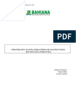 Fisioterapia No Pós Operatório de Mastectomia