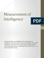 Measurement of Intelligence