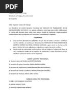 Aviso A La Inspección General de Trabajo para Gozar de Inamovilidad