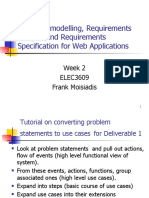 Use Case Modelling, Requirements Analysis and Requirements Specification For Web Applications