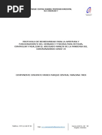 Protocolo de Bioseguridad Gimnasio y Piscina