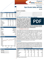 Opto Circuits (India) (OPTCIR) : Strong Performance Improves Outlook