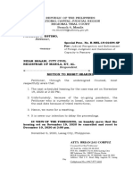 Republic of The Philippines National Capital Judicial Region Regional Trial Court Branch 6, Manila