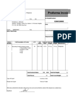 Sample of Proforma Invoice