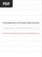 Critical Approaches To The Study of Higher Education - A Practical Introduction