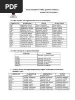 Taller de Nomenclatura Quimica 2020-2