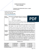 TRIL2 - Course Outline - Contrastive Pragmatics and Translation 2