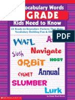 240 Vocabulary Words Grade 3 Scholastic