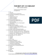 Prof. Rohan Shenoy's Test-Series For MHT-CET Biology - 2009 - Archived Questions For Practice Scribd