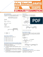 Inecuaciones Lineales y Cuadráticas para Cuarto Grado de Secundaria PDF