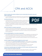 Faqs For Cpa and Acca Members: Mutual Recognition Agreements