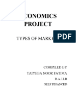 Economics Project: Types of Markets