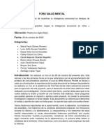 FORO SALUD MENTAL, Grupo #2 PDF