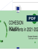 Cohesion Policy Investments in 2021-202: European Semester