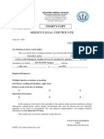 Medico Legal Certificate: Chart'S