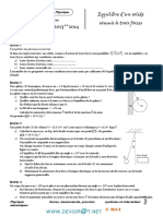 Série D'exercices 9 - Physique Équilibre D'un Solide Soumis À Trois Forces - 2ème Sciences (2013-2014) MR Aryani Ahmed PDF