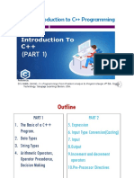 Introduction To C++ Programming: (PART 1)