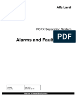 Alarms and Fault Finding: FOPX Separation System