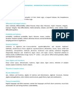 Sets, Relations and Functions, Algebra of Matrices and Determinants, Algebraic Structures, Boolean