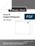 1 .6 Cu. Ft. Compact Refrigerator: User's Manual