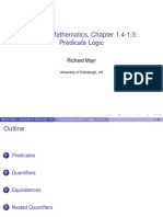 Discrete Mathematics, Chapter 1.4-1.5: Predicate Logic: Richard Mayr