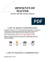 Components of Matter: Atoms and The Atomic Theory