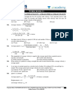 Work Book # 1: Distance & Displacement, Speed &velocity, Average Speed & Average Velocity 1