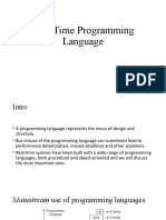 Real Time Programming Language