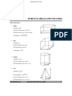 Surface Areas and Volumes: Points To Remember