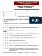 Fire Sprinkler System NFPA 13 Plan Review Checklist PDF