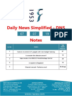 Daily News Simplified - DNS Notes: Sl. No. Topics THE Hindu Page No