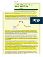 Overview of Social Cognitive Theory and of Self Efficacy