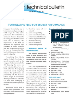 Avitech Technical Bulletin: Formulating Feed For Broiler Performance