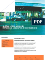 Global Legal Advisory Mergers & Acquisitions Rankings 2010