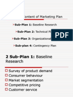 1 Nature & Content of Marketing Plan