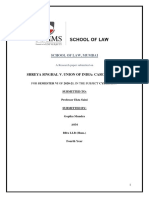 School of Law, Mumbai: Shreya Singhal V. Union of India: Case Analysis