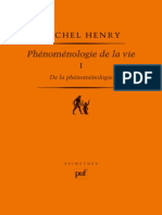 Michel Henry Phenomenologie de La Vie Tome I de La Phenomenologie PDF