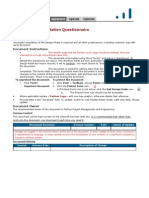 Security Implementation Questionnaire: Prerequisites