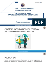 Virtual Coaching Classes Intermediate Level Paper 2: Corporate and Other Laws