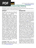 Pharmaceutical Development and Manufacturing of A Parenteral Formulation of A Novel Antitumor Agent, VNP40101M