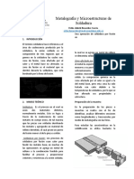 Metalografia y Microestructuras de Soldadura EB