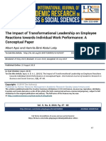 The Impact of Transformational Leadership On Employee Reactions Towards Indptual Paper