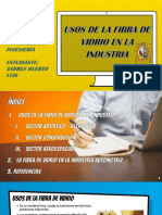 USOS DE LA FIBRA DE VIDRIO EN LA INDUSTRIA - PDF - PPT