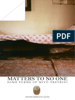 Miyo Vestrini Matters To No One Some Poems of Miyo Vestrini PDF