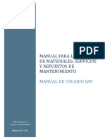 29 2019 Manual SAP para La Gestión de Materiales Servicios y Repuestos de Mantenimiento Febrero 2016