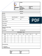 Hydrostatic Test Report Storage Tank