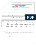 Please Draw The Following Place Value Chart in Your Notebook