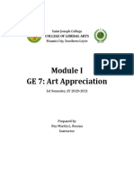 GE 7: Art Appreciation: Saint Joseph College Maasin City, Southern Leyte