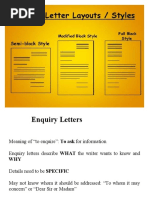 Enquiry Letter-fOR STUDENTS