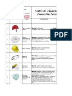 Matriz de Elementos de Proteccion EPP